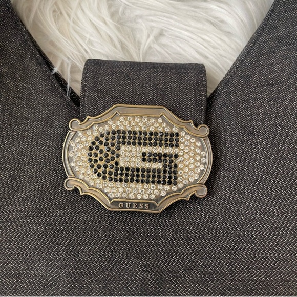 GUESS Y2K vintage shoulder bag with rhinestone logo - Picture 2 of 8